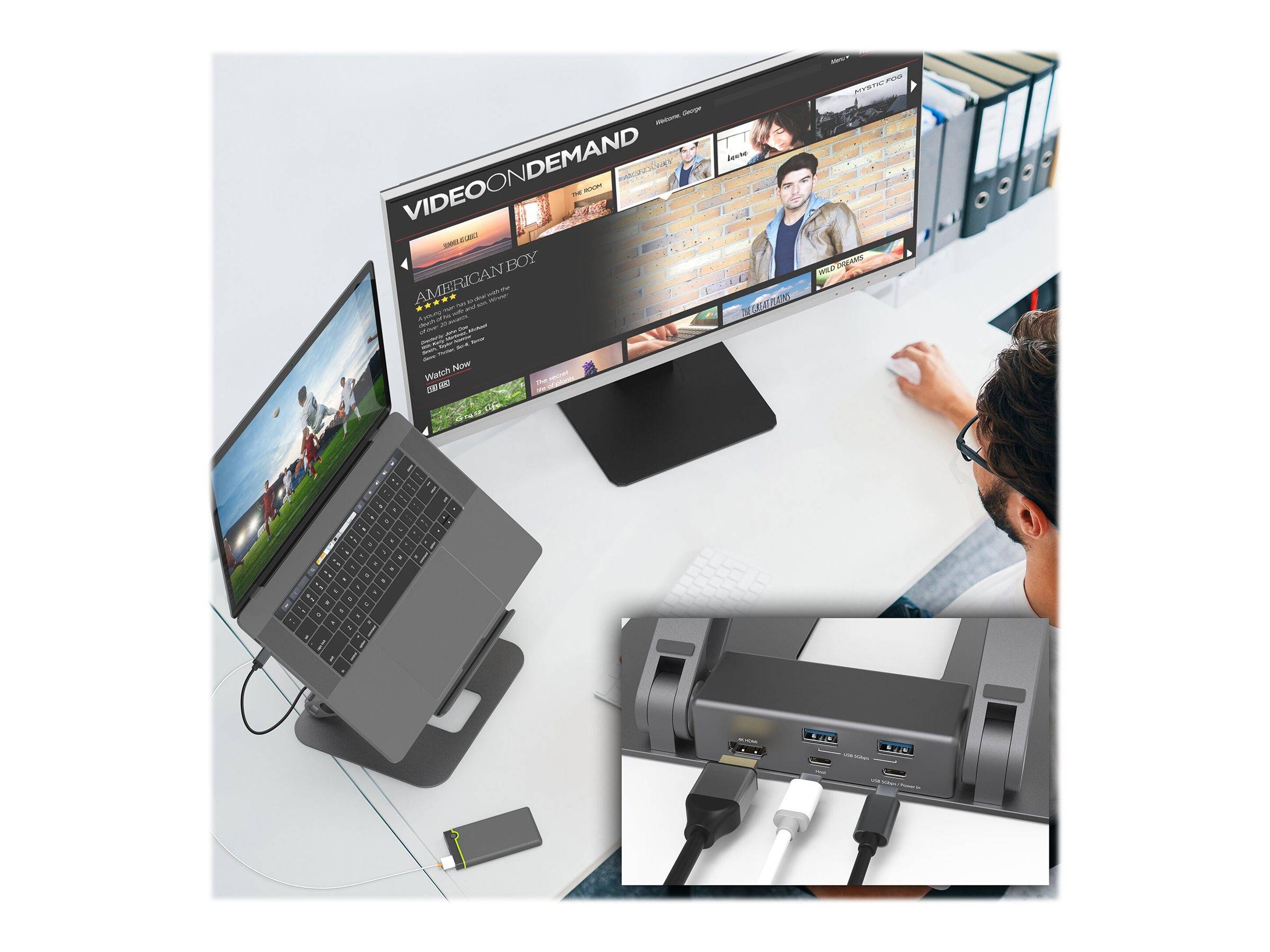 j5create JTS327 - Dockingstation + Notebook-Halterung