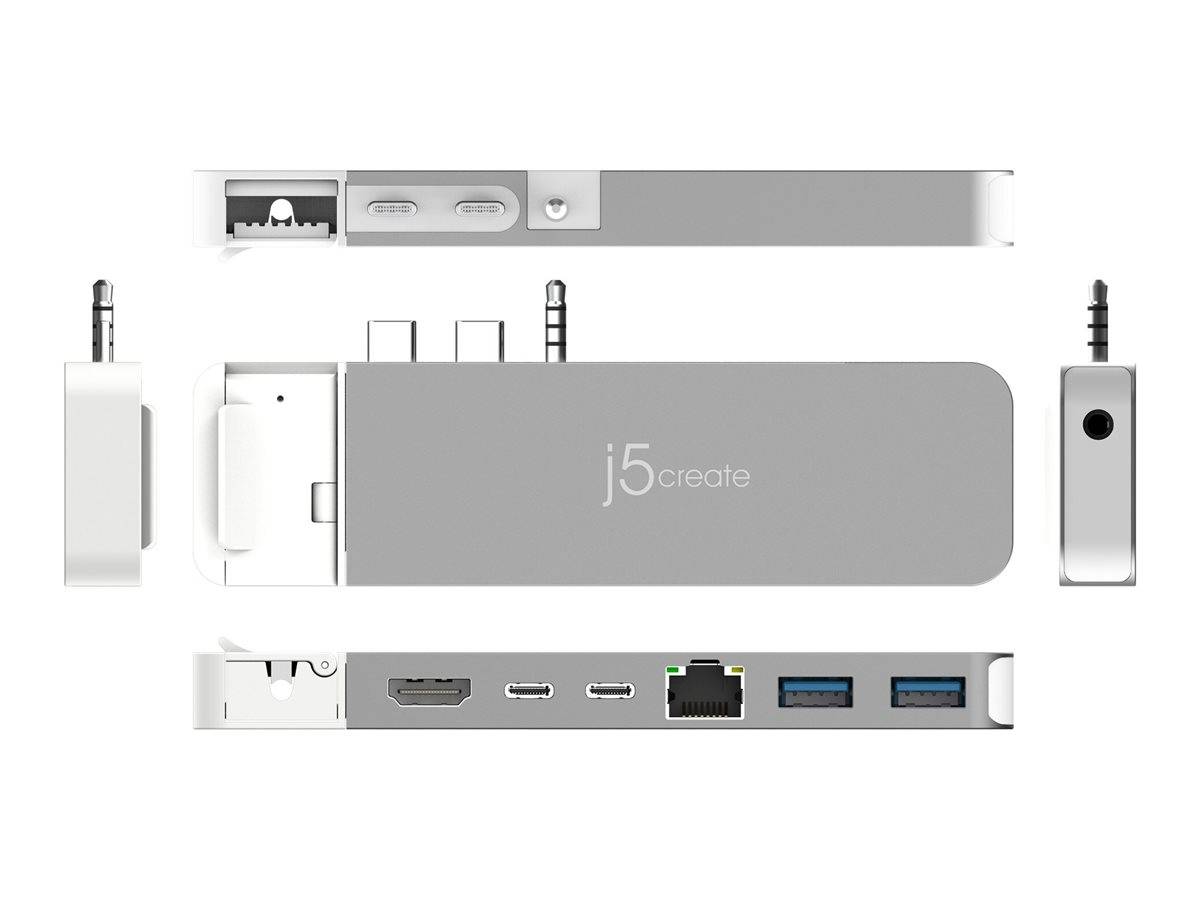 j5create JCD395 - Dockingstation - USB4 x 2 - HDMI, USB4 - 1GbE - für Apple MacBook Air (Mitte 2022)