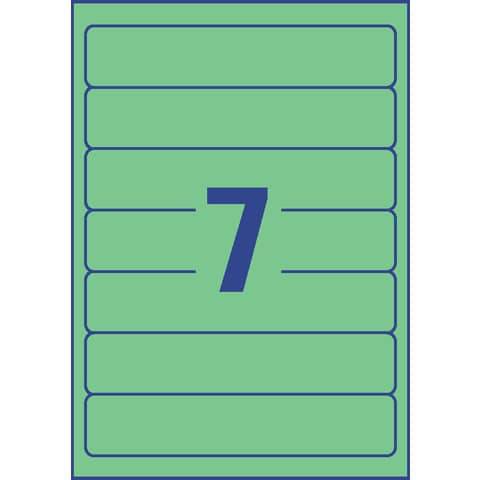 L4764-20 Ordner-Etiketten - schmal/kurz, (A4 - 20 Blatt) 140 Stück, grün