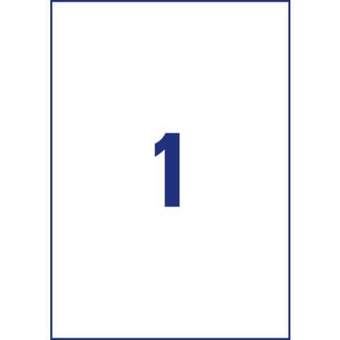 L4735REV-25 Universal-Etiketten - 210 x 297 mm, weiß, 30 Etiketten/30 Blatt, wiederablösbar