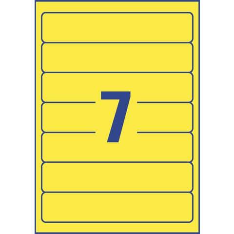 L4765-20 Ordner-Etiketten - schmal/kurz, (A4 - 20 Blatt) 140 Stück, gelb