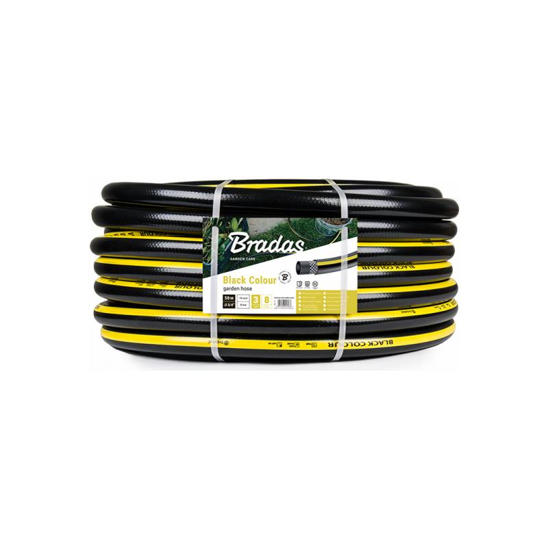 Bradas Gartenschlauch CARAT, 3/4", schwarz/gelb, 50 m