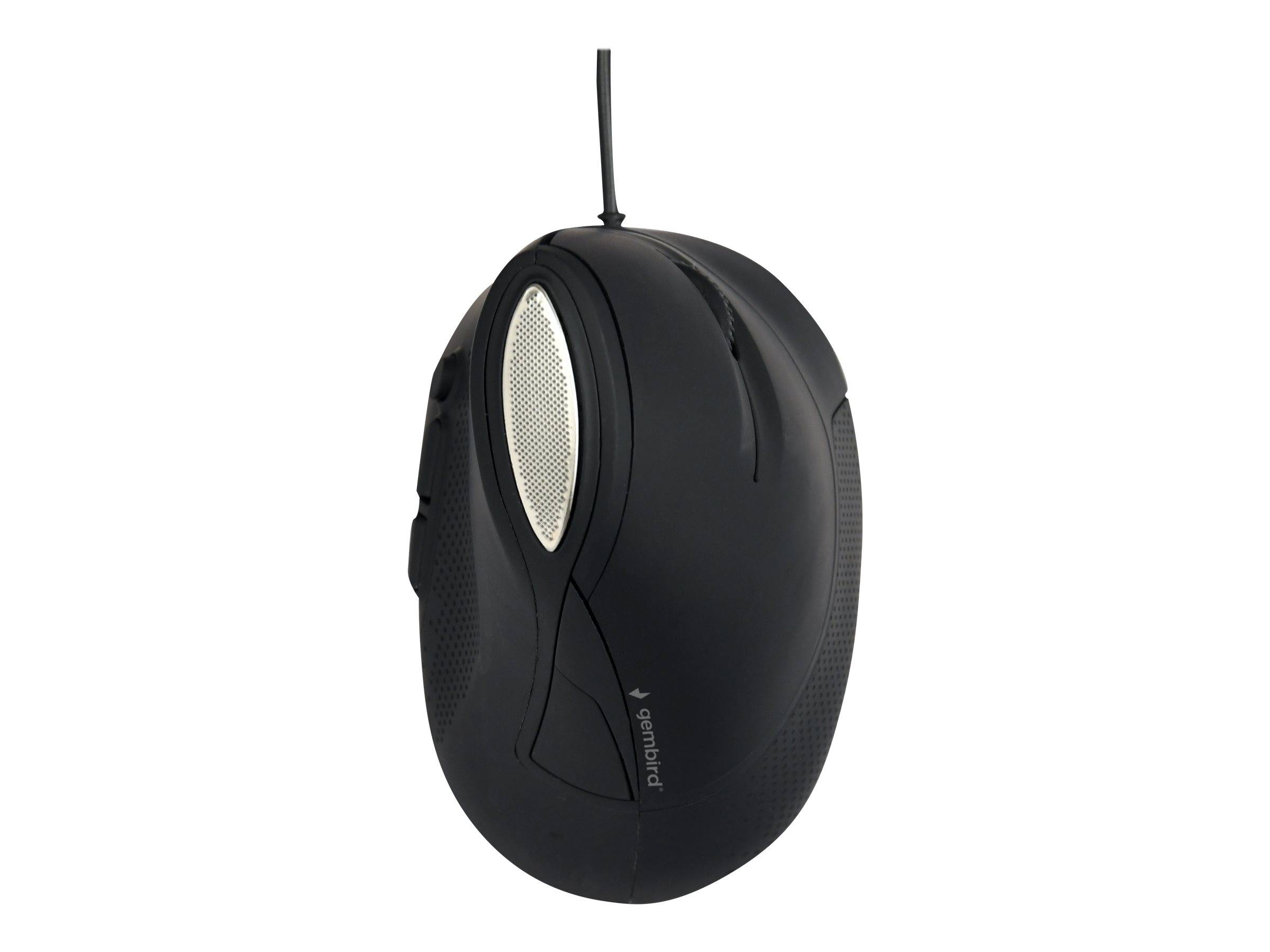 Gembird Vertikale Maus - ergonomisch - optisch - 6 Tasten - kabelgebunden - USB