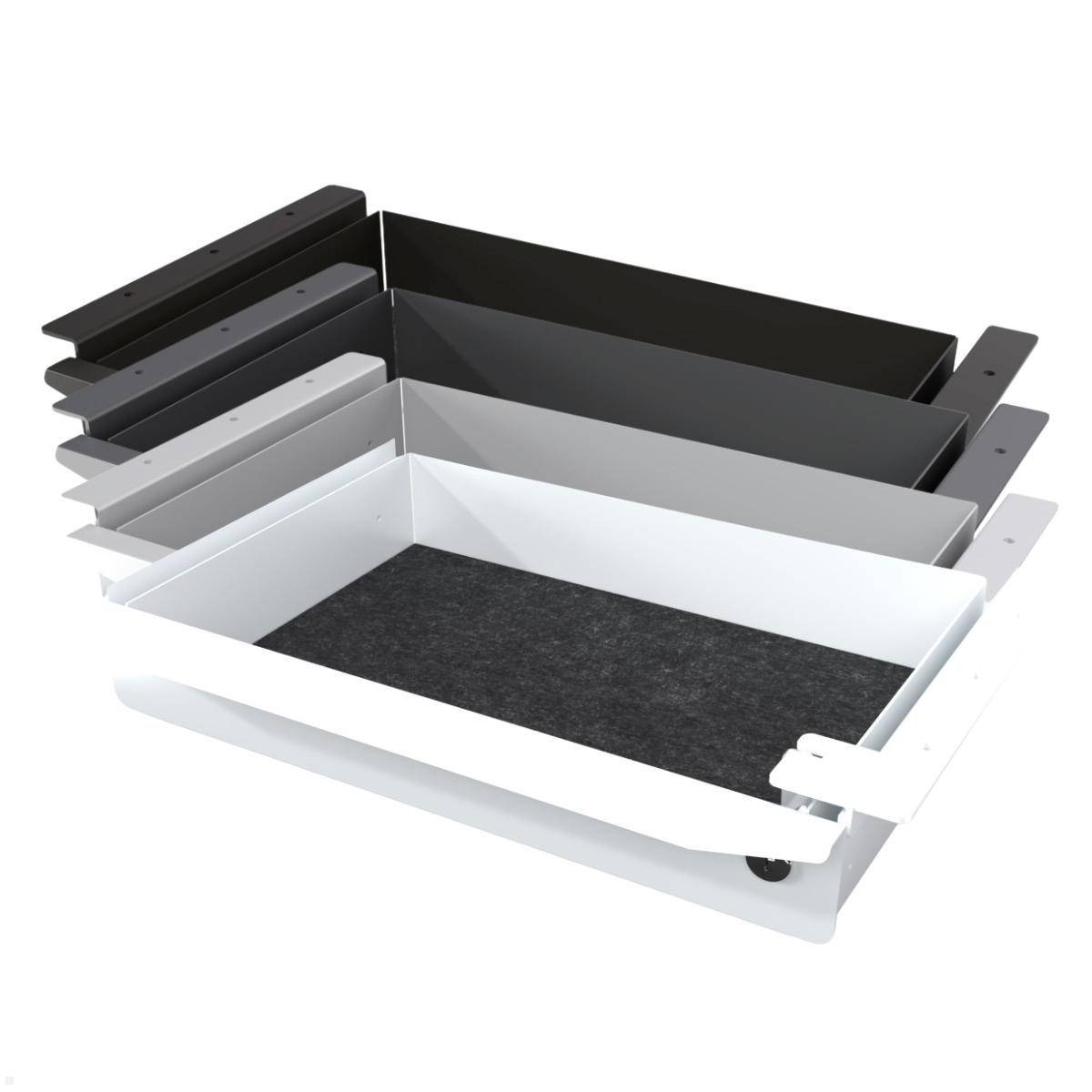 TecLines TUS018 ausziehbare Unterbau Schublade, abschließbar, schwarz