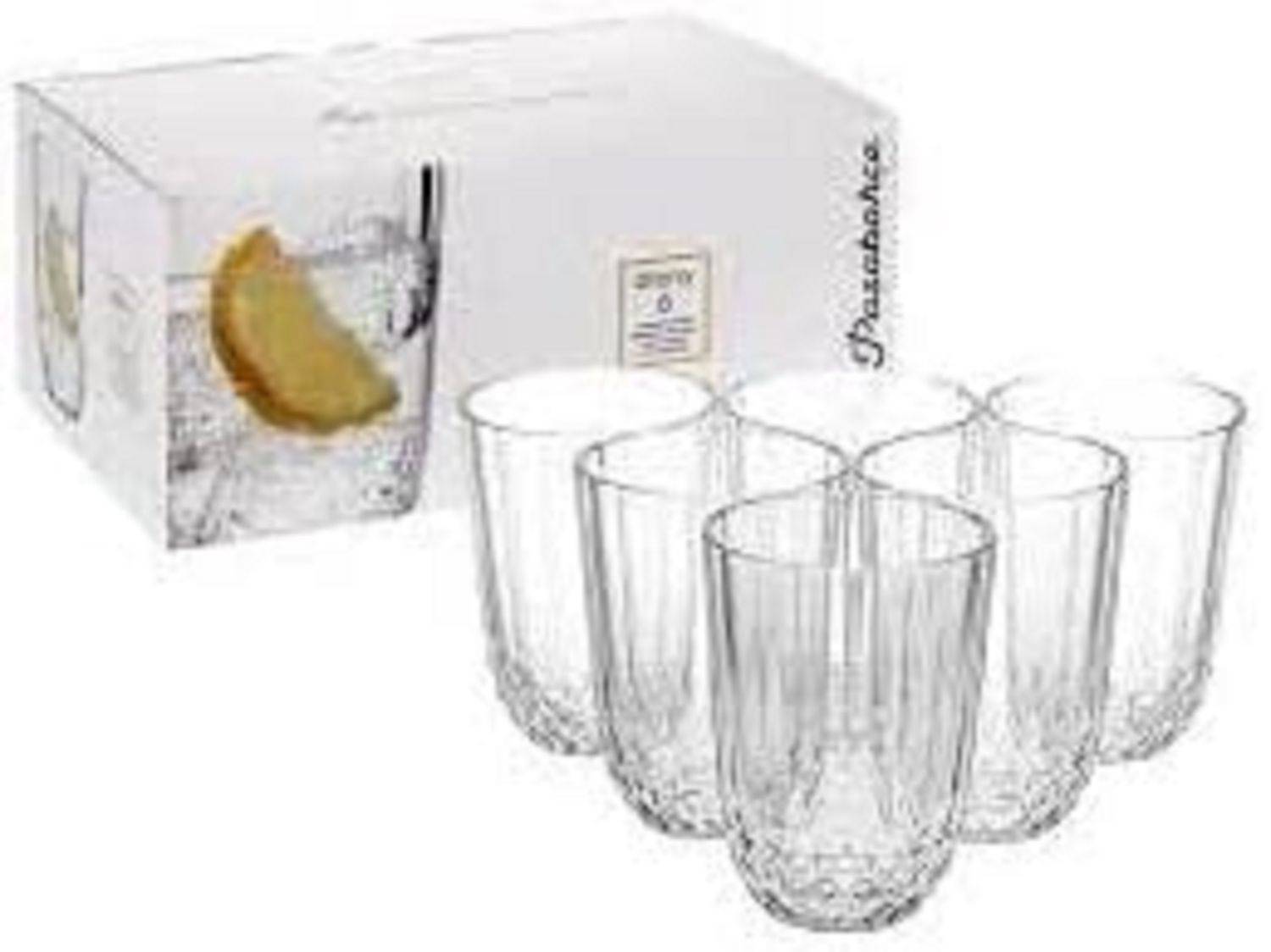 Pasabahce 52750 Diony Wasser-Schnapsglas 255ml 6er-Set Trinkgläser Wasserbecher