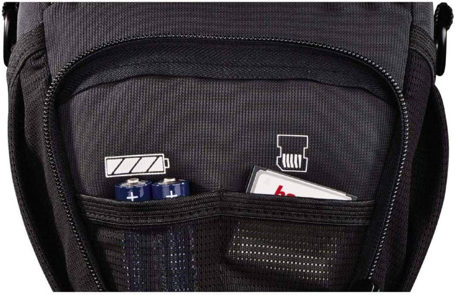 Hama Kameratasche Nashville 110 Colt Gößencode 110 Softbag weiches Fleece-Innenfutter Schwarz-Rot