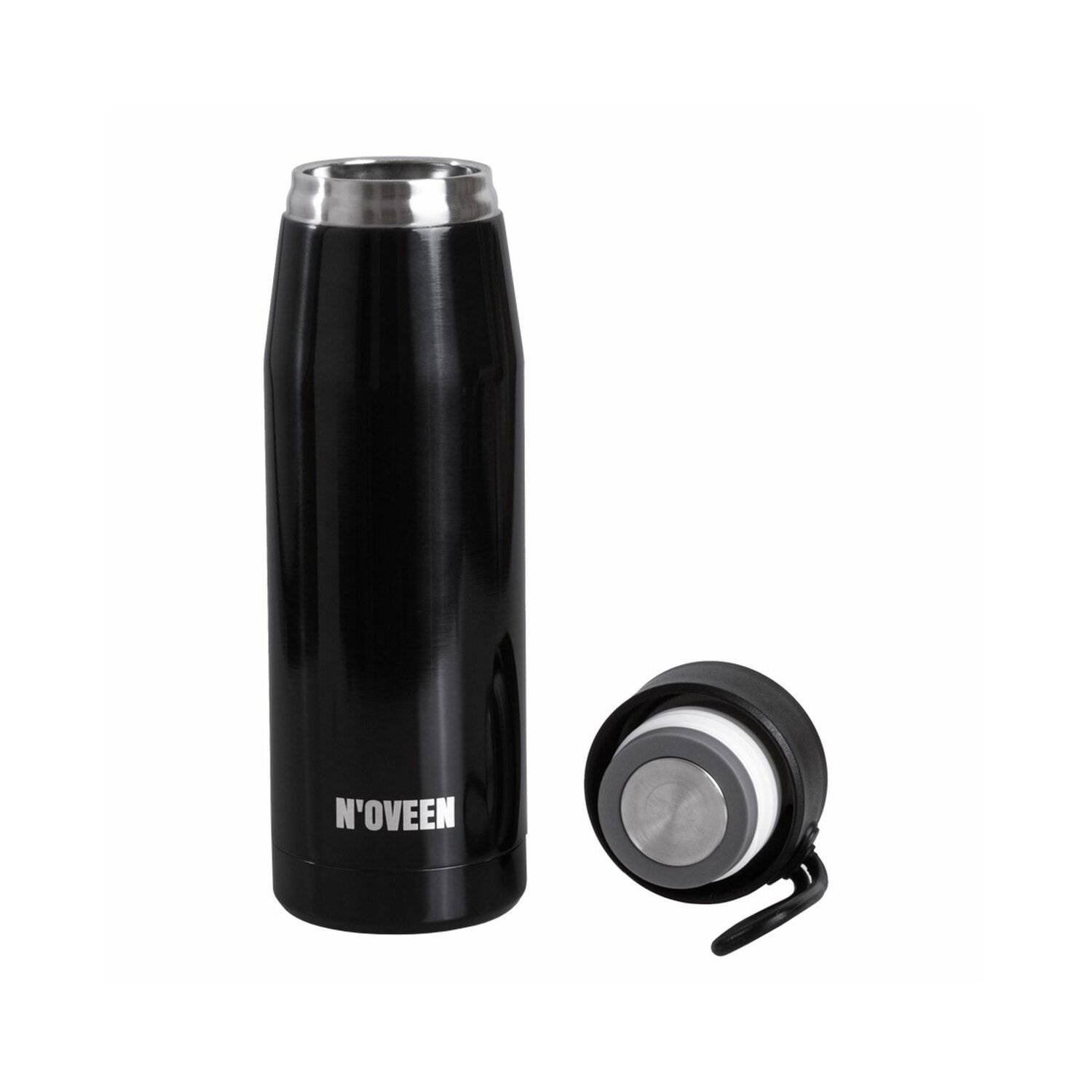 Edelstahl Thermoflasche | 390 ml, Grau