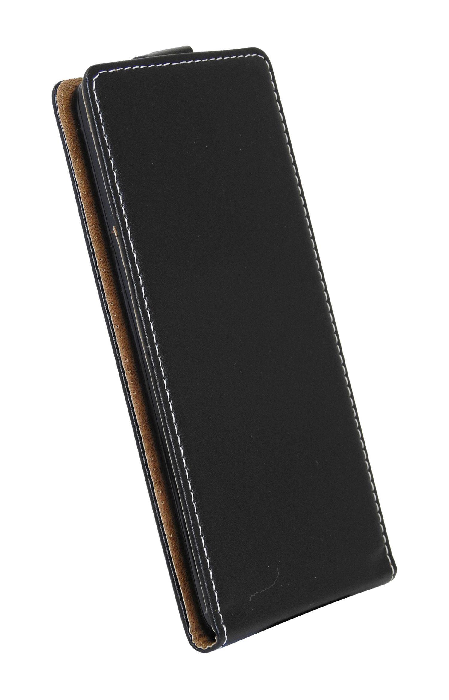 Flip Case kompatibel mit Xiaomi 12 Lite vertikal aufklappbar Schutzhülle Hülle Schwarz