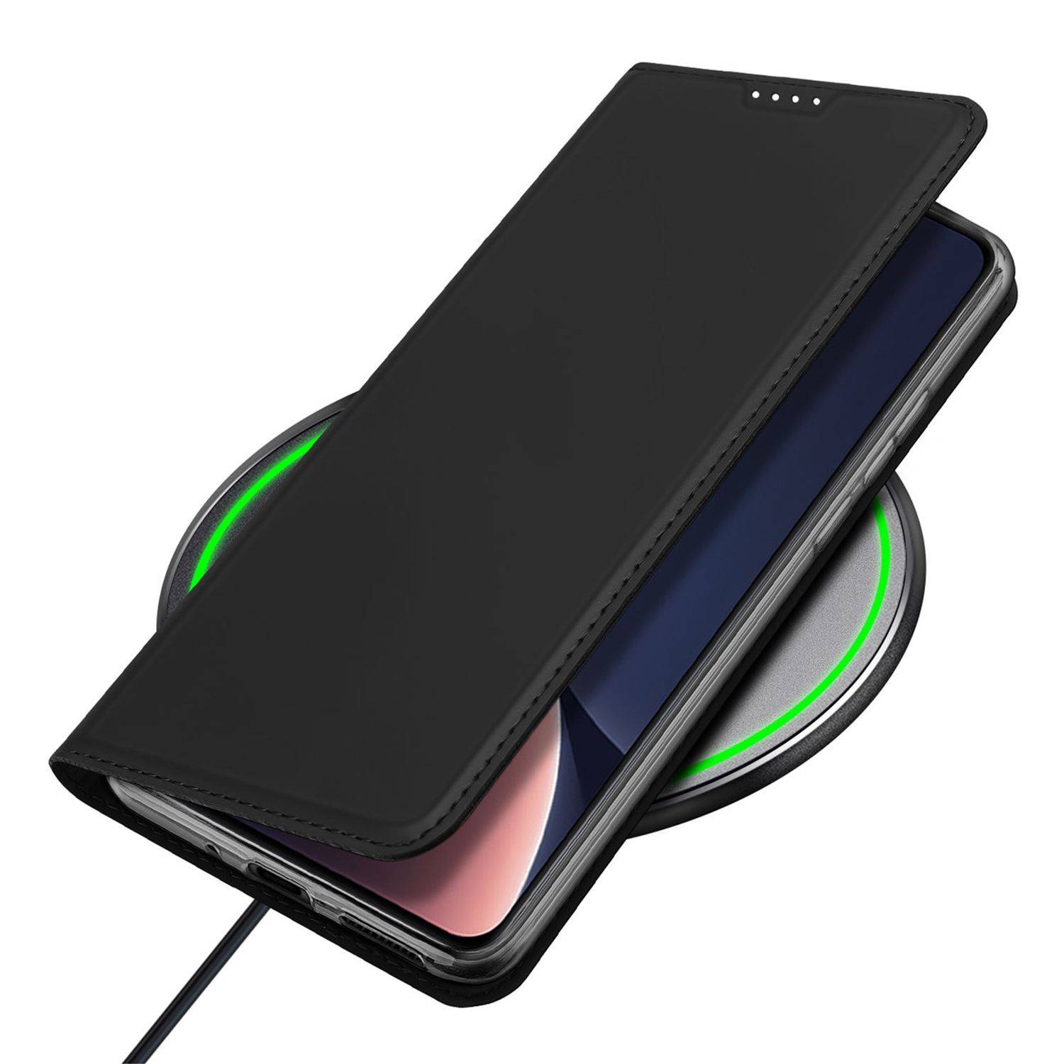 Buch Tasche kompatibel mit Xiaomi 13 Pro Hülle Etui Brieftasche Schutzhülle mit Standfunktion, Kartenfach Schwarz