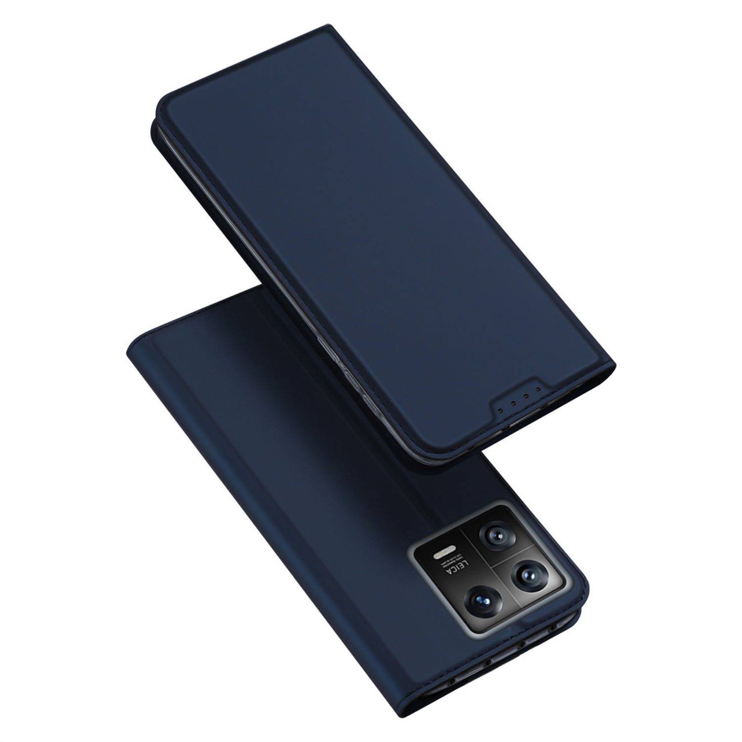 Buch Tasche kompatibel mit Xiaomi 13 Pro Hülle Etui Brieftasche Schutzhülle mit Standfunktion, Kartenfach Blau