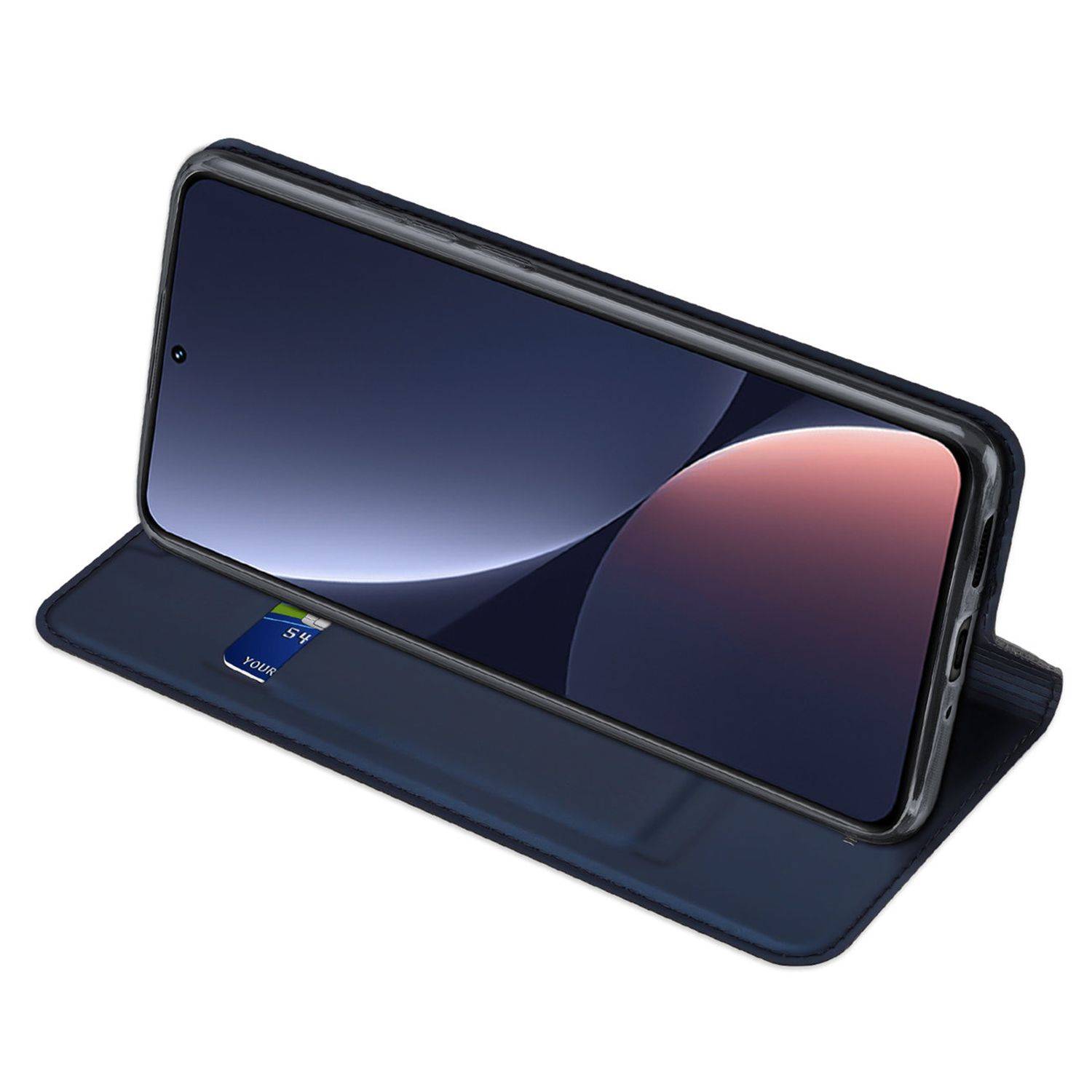 Buch Tasche kompatibel mit Xiaomi 13 Pro Hülle Etui Brieftasche Schutzhülle mit Standfunktion, Kartenfach Blau