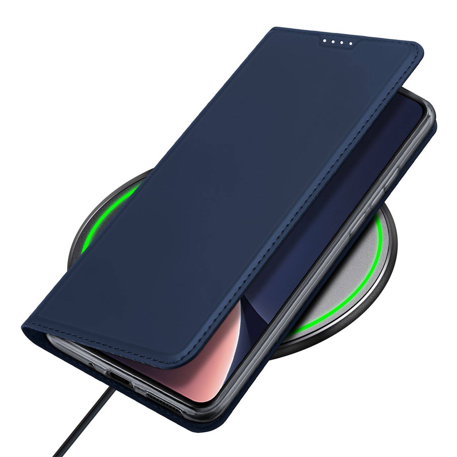 Buch Tasche kompatibel mit Xiaomi 13 Pro Hülle Etui Brieftasche Schutzhülle mit Standfunktion, Kartenfach Blau
