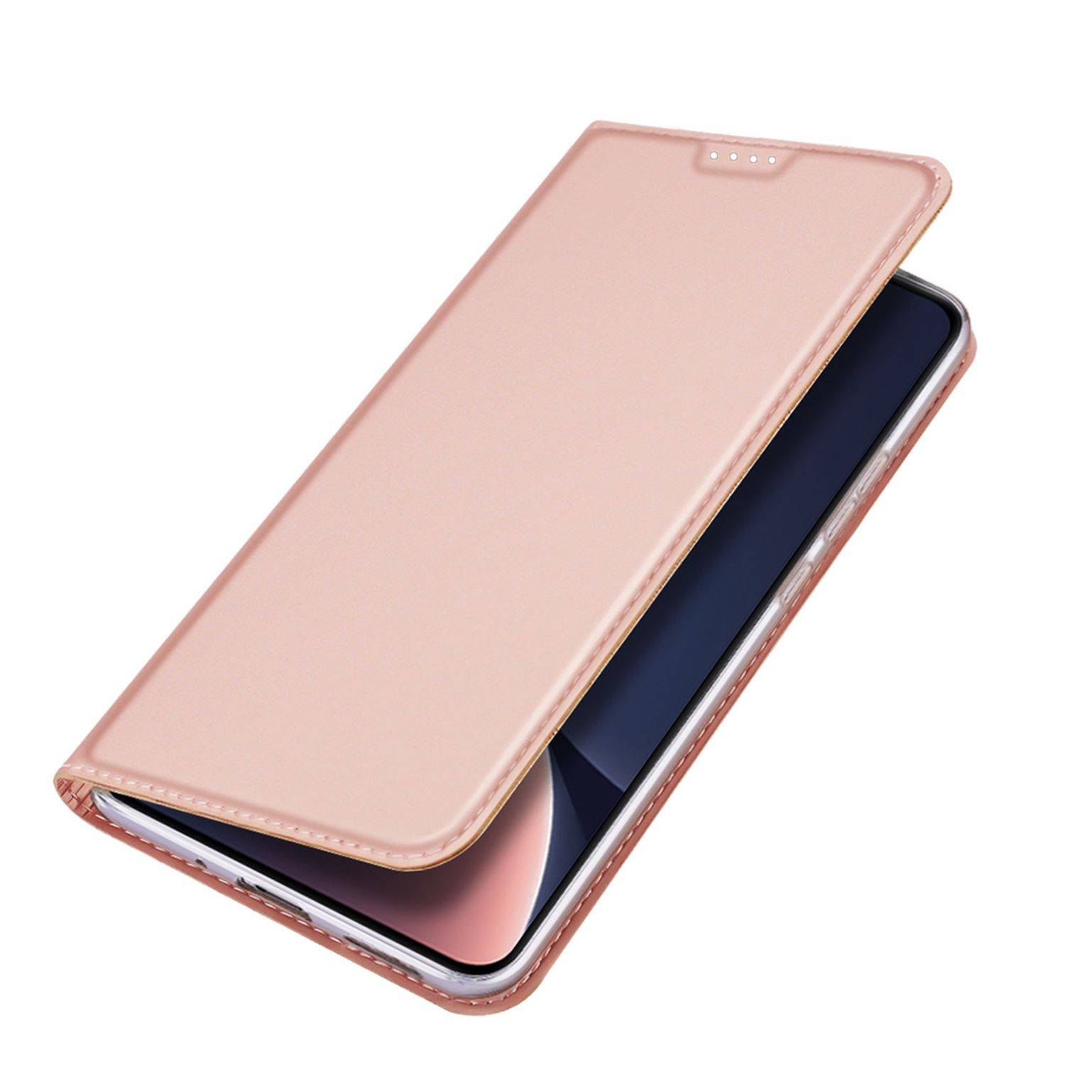 Buch Tasche kompatibel mit Xiaomi 13 Pro Hülle Etui Brieftasche Schutzhülle mit Standfunktion, Kartenfach Rosa