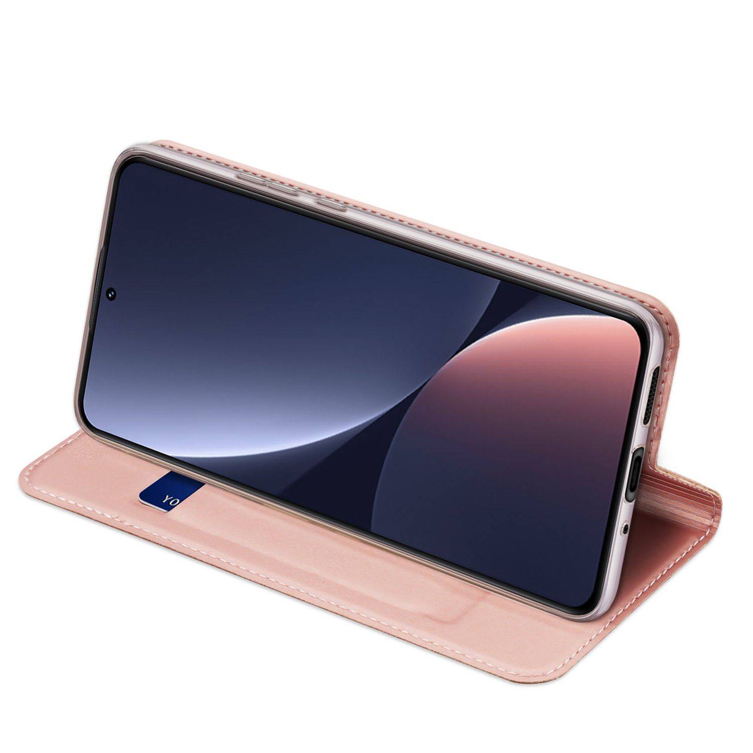 Buch Tasche kompatibel mit Xiaomi 13 Pro Hülle Etui Brieftasche Schutzhülle mit Standfunktion, Kartenfach Rosa