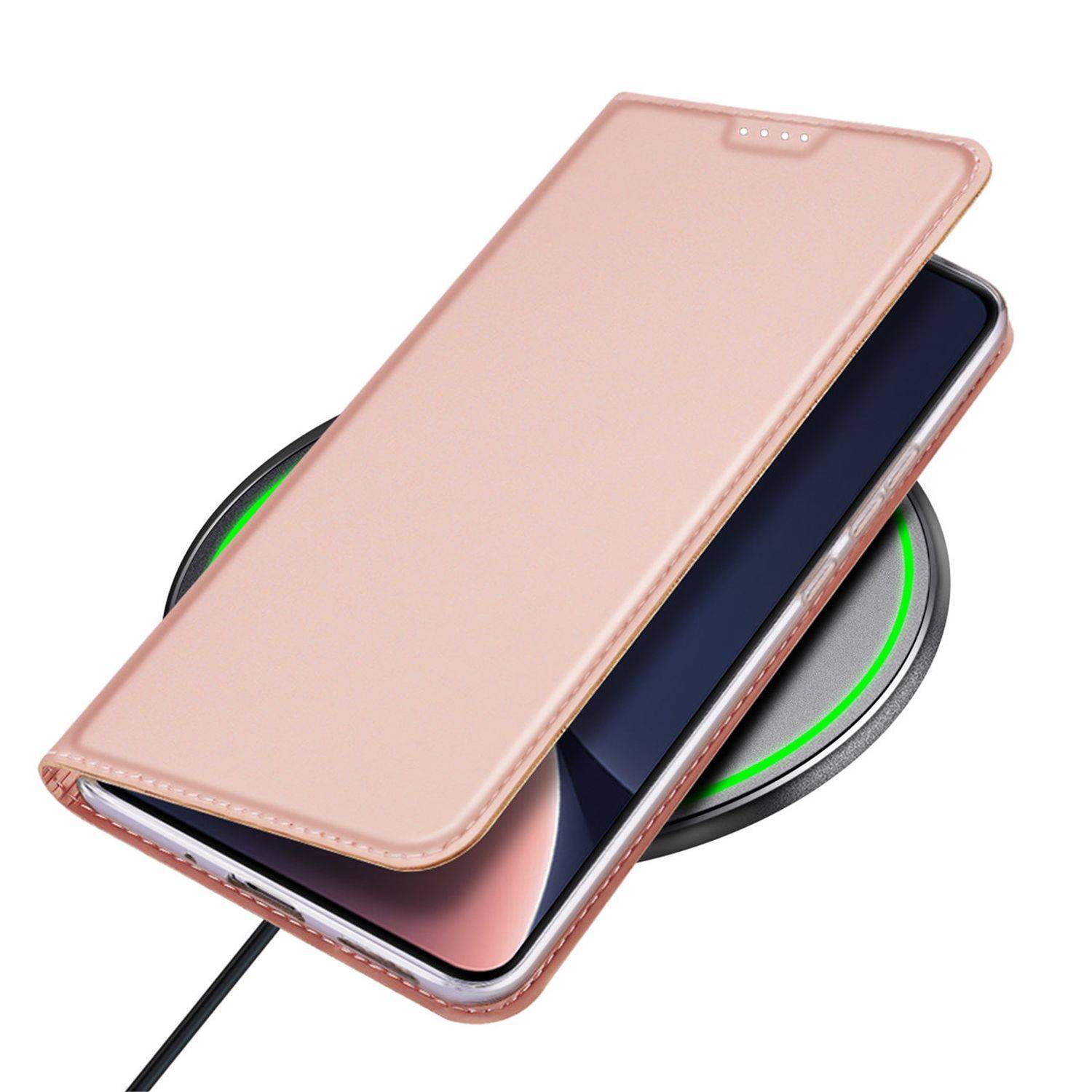 Buch Tasche kompatibel mit Xiaomi 13 Pro Hülle Etui Brieftasche Schutzhülle mit Standfunktion, Kartenfach Rosa