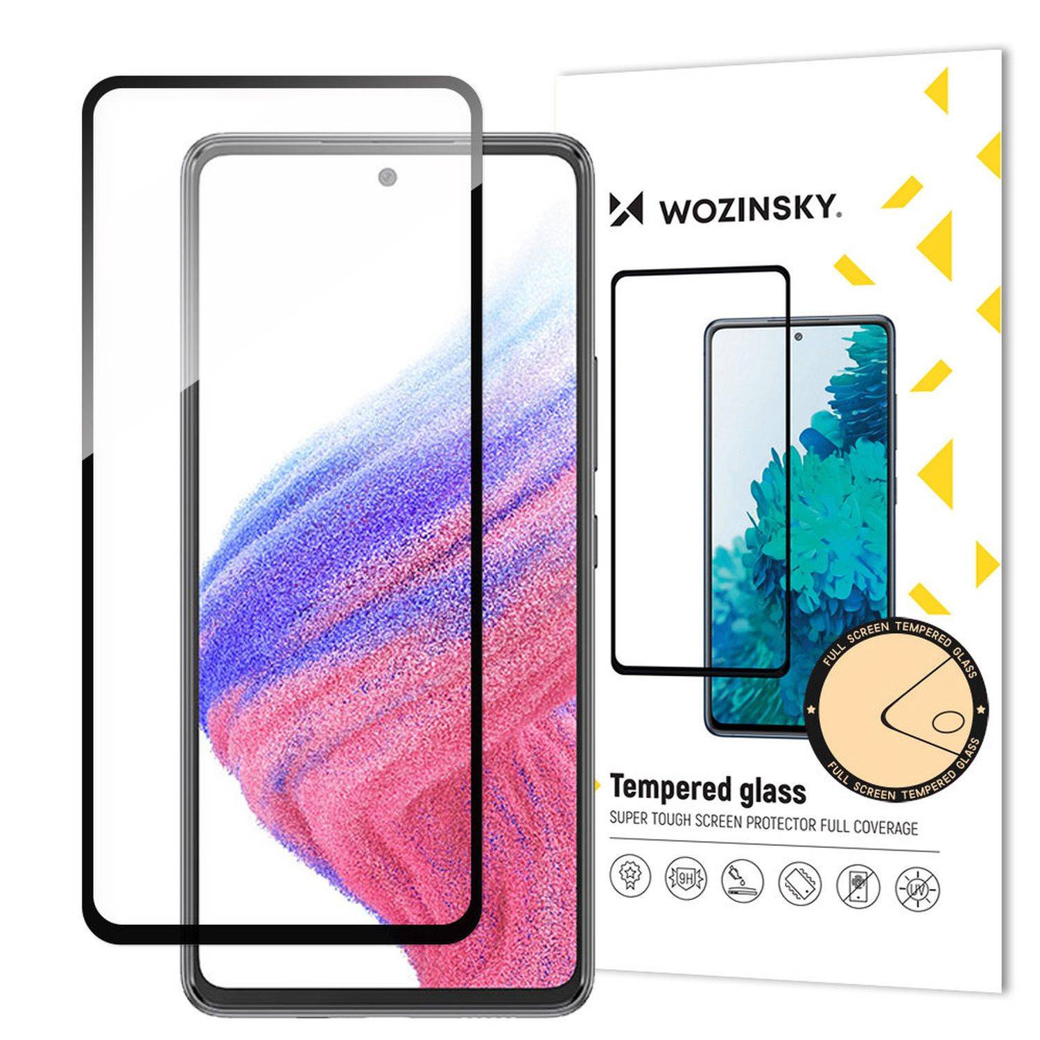 5D Schutzglas kompatibel mit Samsung Galaxy A54 5G gebogen gehärtetem Glas Film voll Klebstoff und Abdeckung
