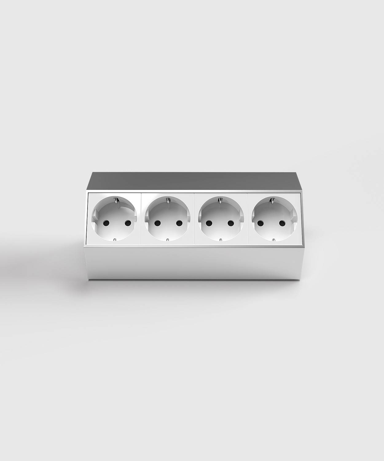 Bodensteckdose/ Bodentank 4204A; 3x Schuko, 1x USB Laden 2f,