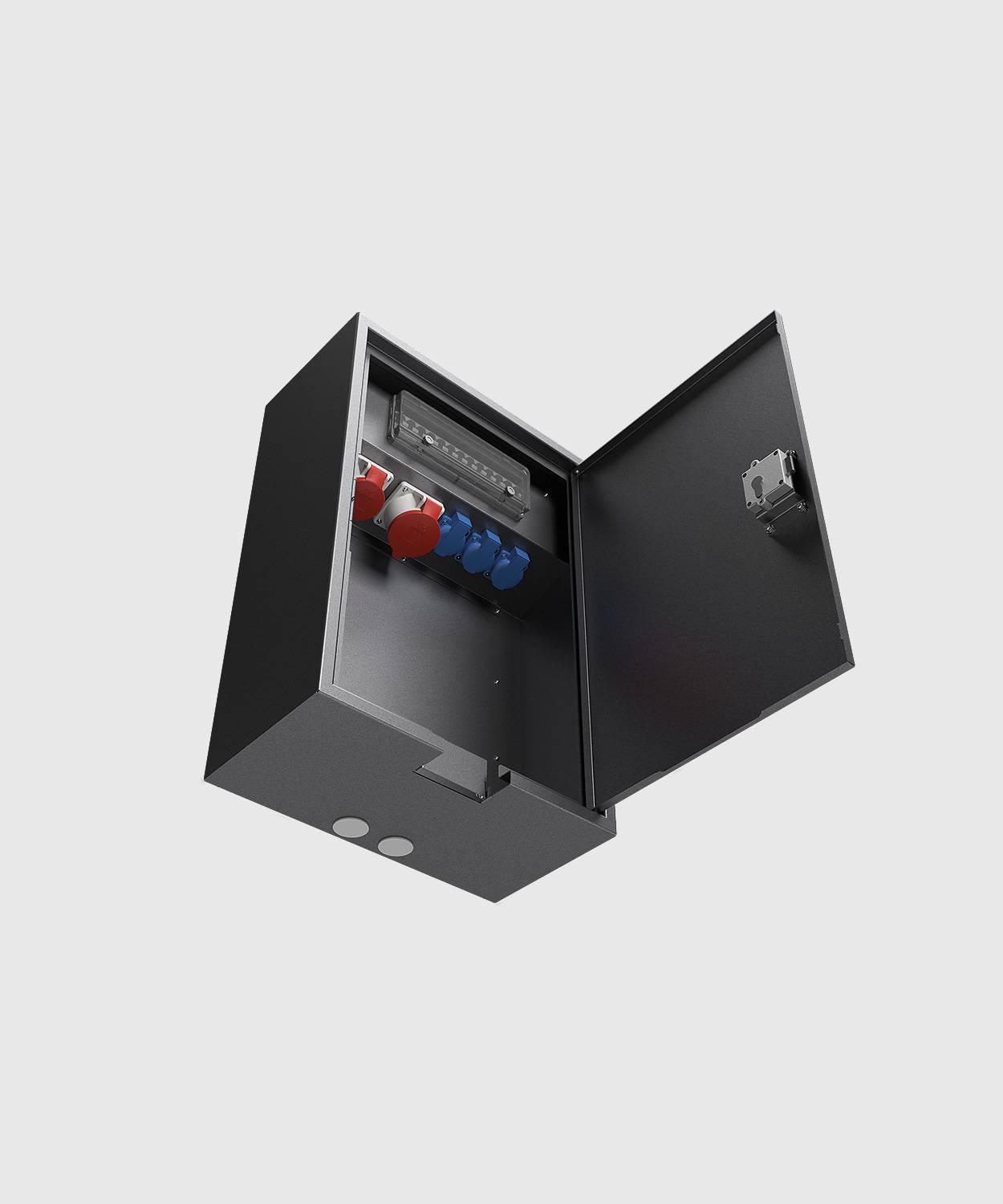 Wandsteckdose/ -verteiler 5623E; 1x 5/32A, 1x 5/16A, 3x Schuko, RAL