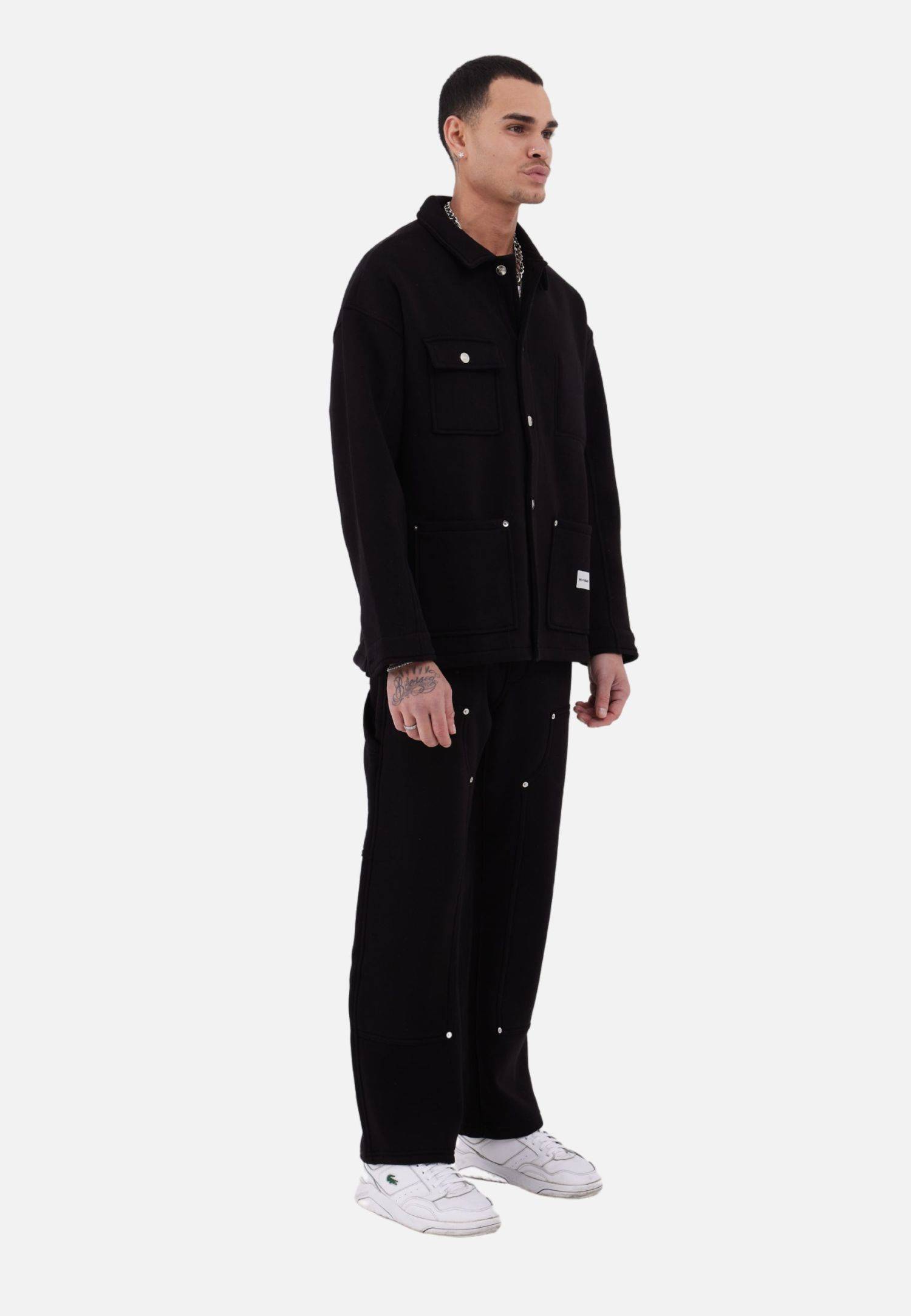 Jacke Jogginghose Set Oversize Jogger Hemdjacke M Schwarz