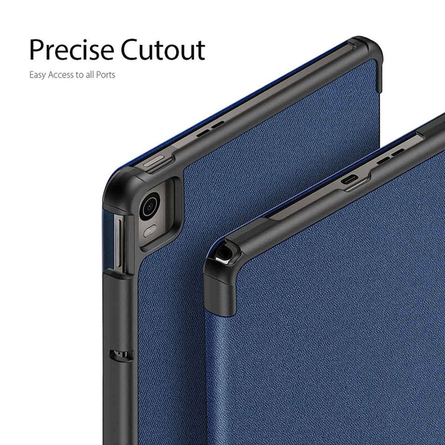 Dux Ducis Buch Tasche mit Smart Sleep Standfunktion kompatibel mit Nokia T21 Tablet Hülle Etui Schutzhülle Blau