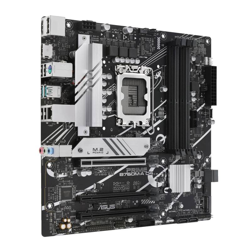 ASUS PRIME B760M-A D4-CSM - Motherboard - micro ATX - LGA1700-Sockel - B760 Chipsatz - USB 3.2 Gen 1, USB 3.2 Gen 2, USB-C 3.2 Gen 1 - 2.5 Gigabit