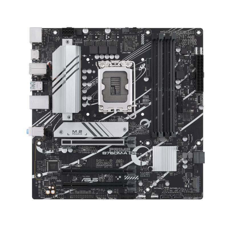 ASUS PRIME B760M-A D4-CSM - Motherboard - micro ATX - LGA1700-Sockel - B760 Chipsatz - USB 3.2 Gen 1, USB 3.2 Gen 2, USB-C 3.2 Gen 1 - 2.5 Gigabit