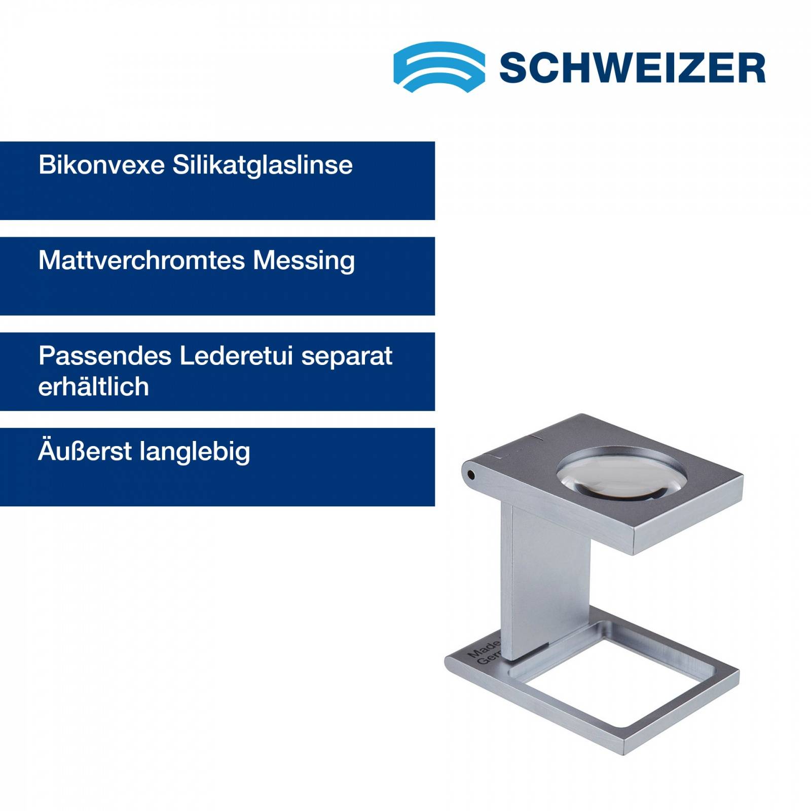 SCHWEIZER Fadenzähler Bikonvex  5 x / Ø 31,5 mm, bikonvex 