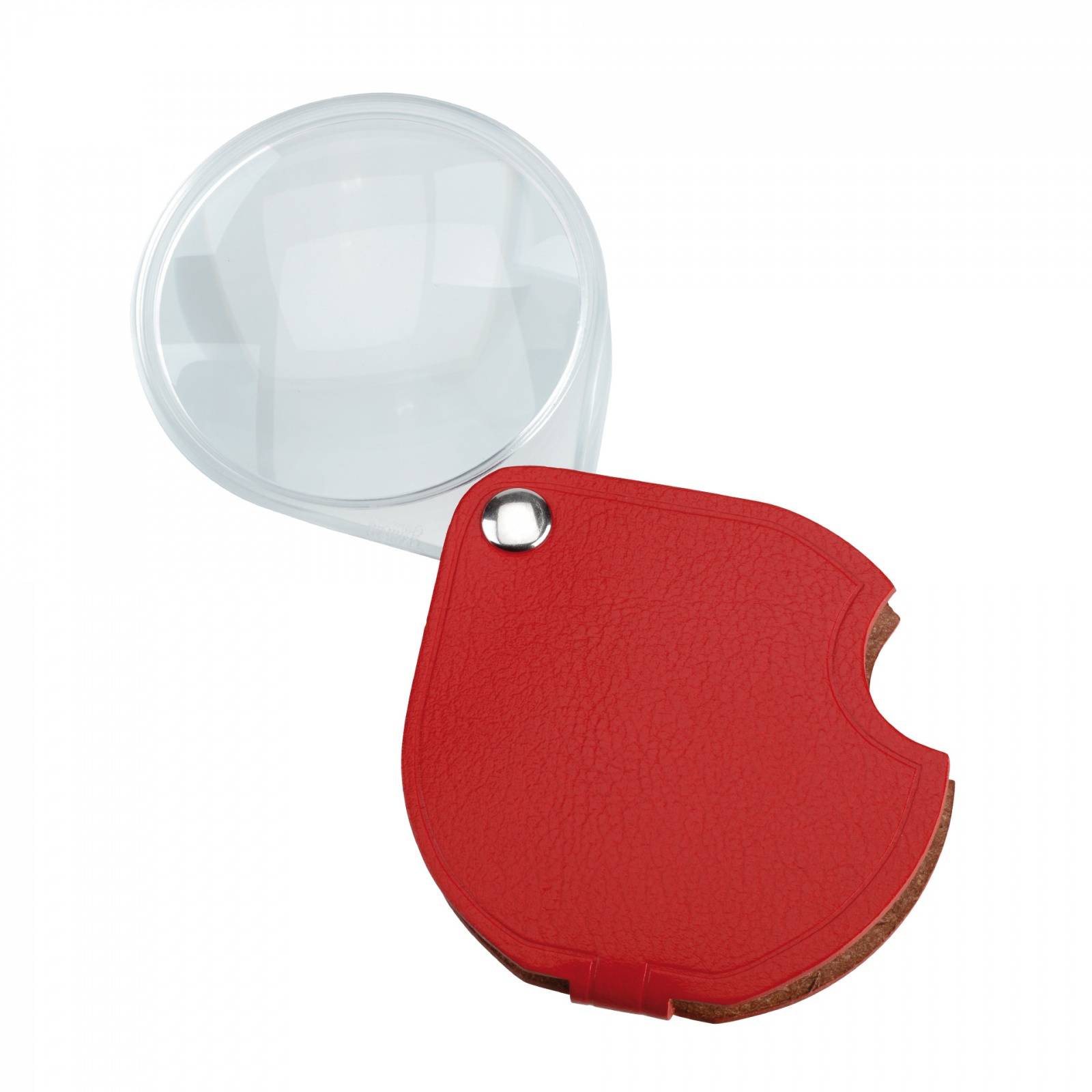 SCHWEIZER Taschenlupe ECONOMIC rot 3,5 x / Ø 60 mm, bikonvex 