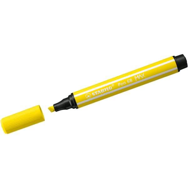 Fasermaler Pen 68 Max Keilspitze zitronengelb