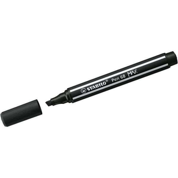 Fasermaler Pen 68 Max Keilspitze schwarz