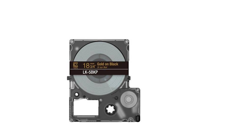 Epson LabelWorks LK-5BKP - Metallic - gold auf schwarz - Rolle (1,8 cm x 9 m)