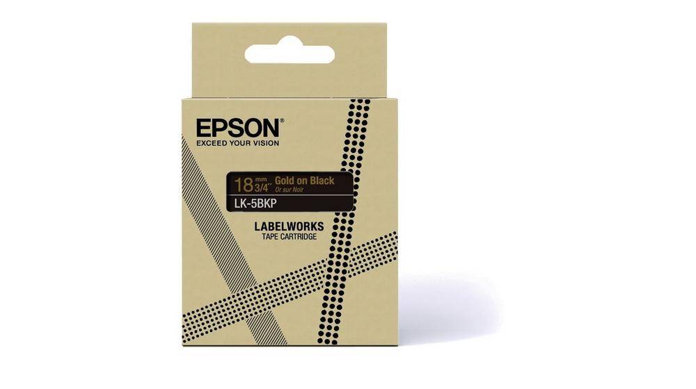 Epson LabelWorks LK-5BKP - Metallic - gold auf schwarz - Rolle (1,8 cm x 9 m)