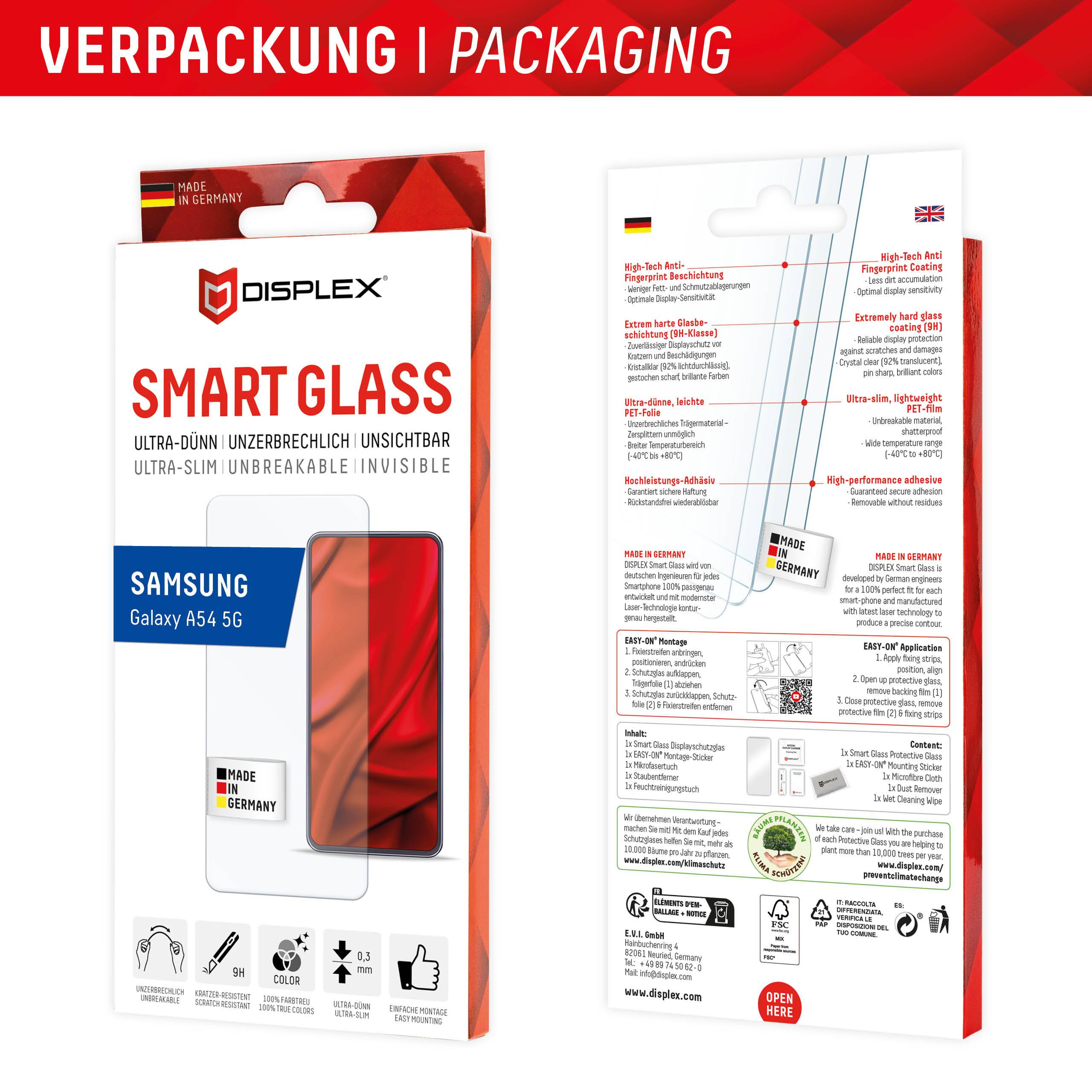 Smart Glass, Displayschutzfolie für Samsung A54 5G