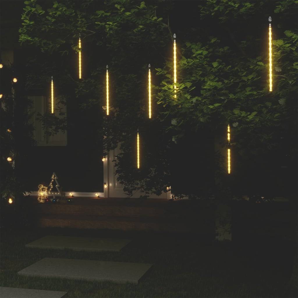 vidaXL LED Meteor-Lichter 8 Stk. 30 cm Warmweiß 192 LEDs