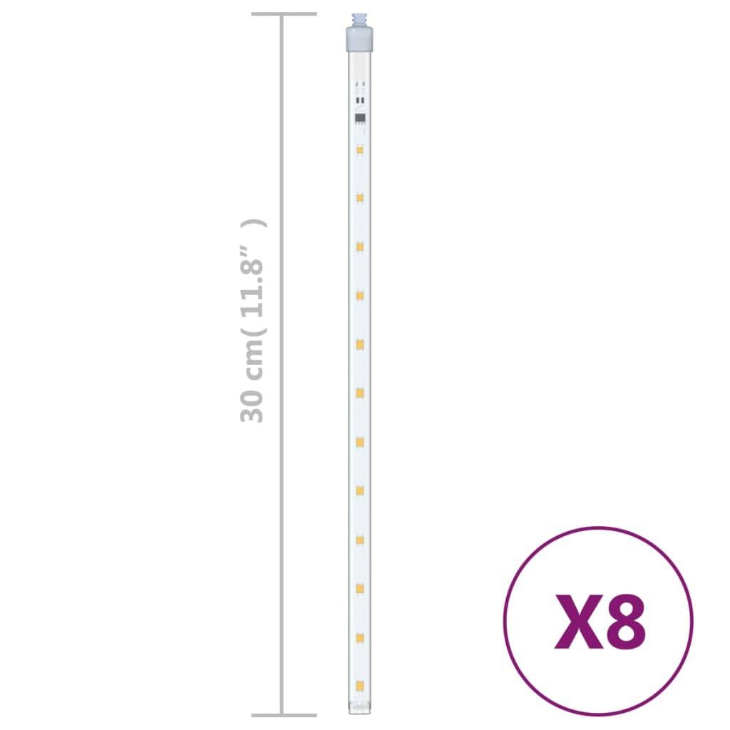 vidaXL LED Meteor-Lichter 8 Stk. 30 cm Warmweiß 192 LEDs
