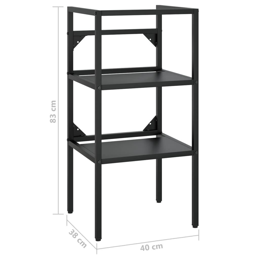 vidaXL Badezimmer Waschtischgestell Schwarz 40x38x83 cm Eisen