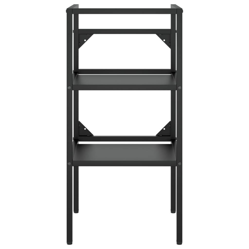 vidaXL Badezimmer Waschtischgestell Schwarz 40x38x83 cm Eisen