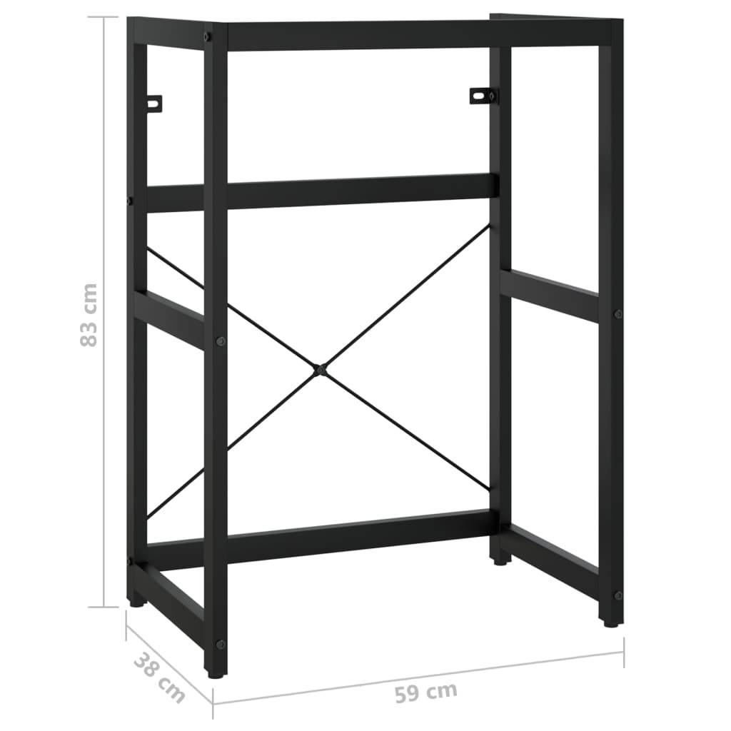 vidaXL Badezimmer Waschtischgestell Schwarz 59x38x83 cm Eisen