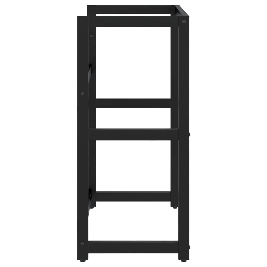 vidaXL Badezimmer Waschtischgestell Schwarz 59x38x83 cm Eisen