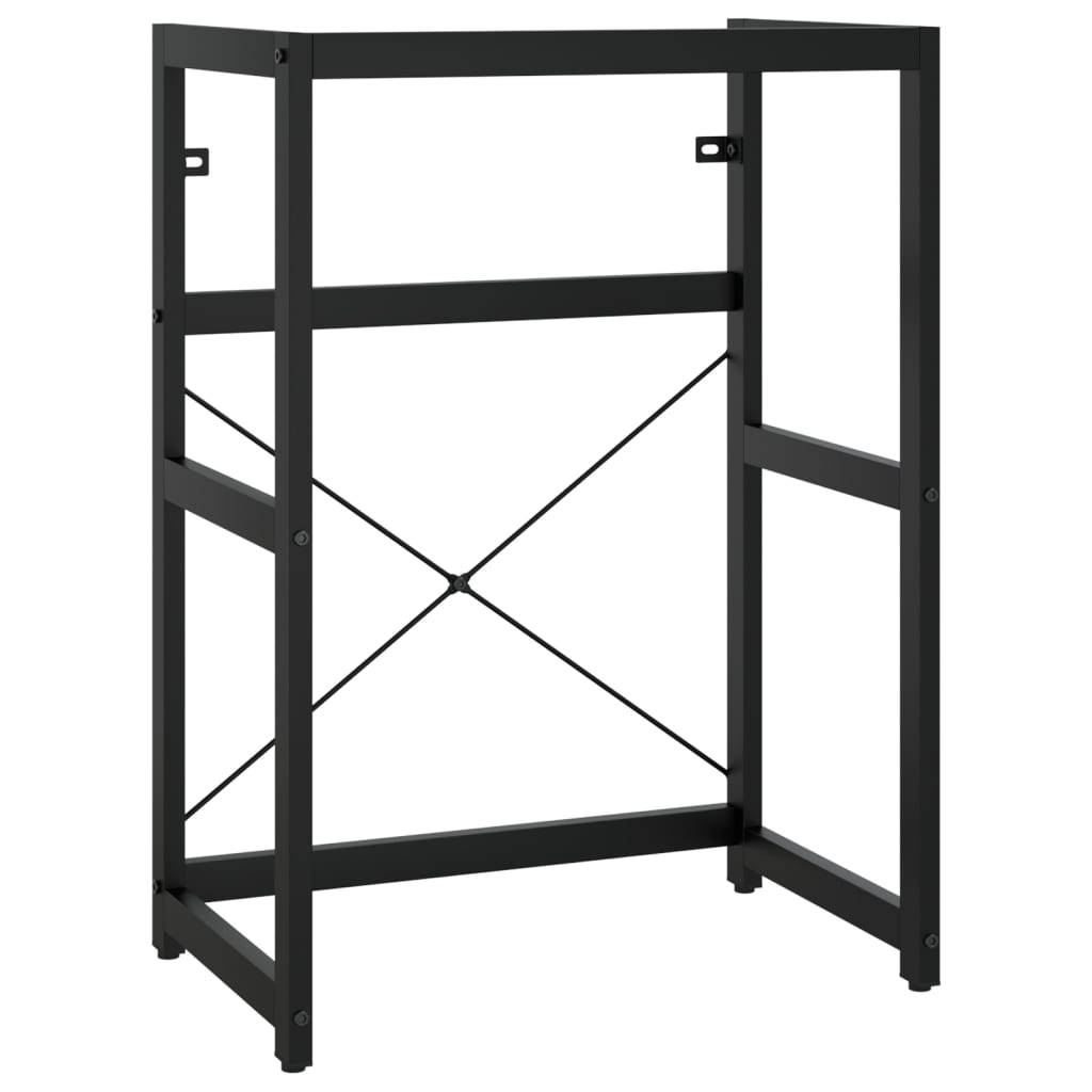 vidaXL Badezimmer Waschtischgestell Schwarz 59x38x83 cm Eisen