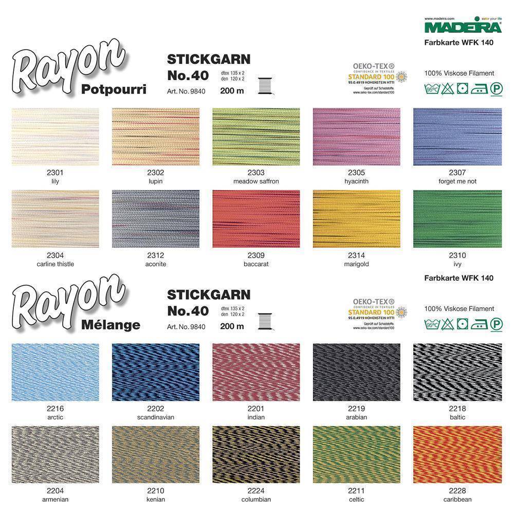 Madeira Rayon 40 Stickgarn 200m Farbe 2312