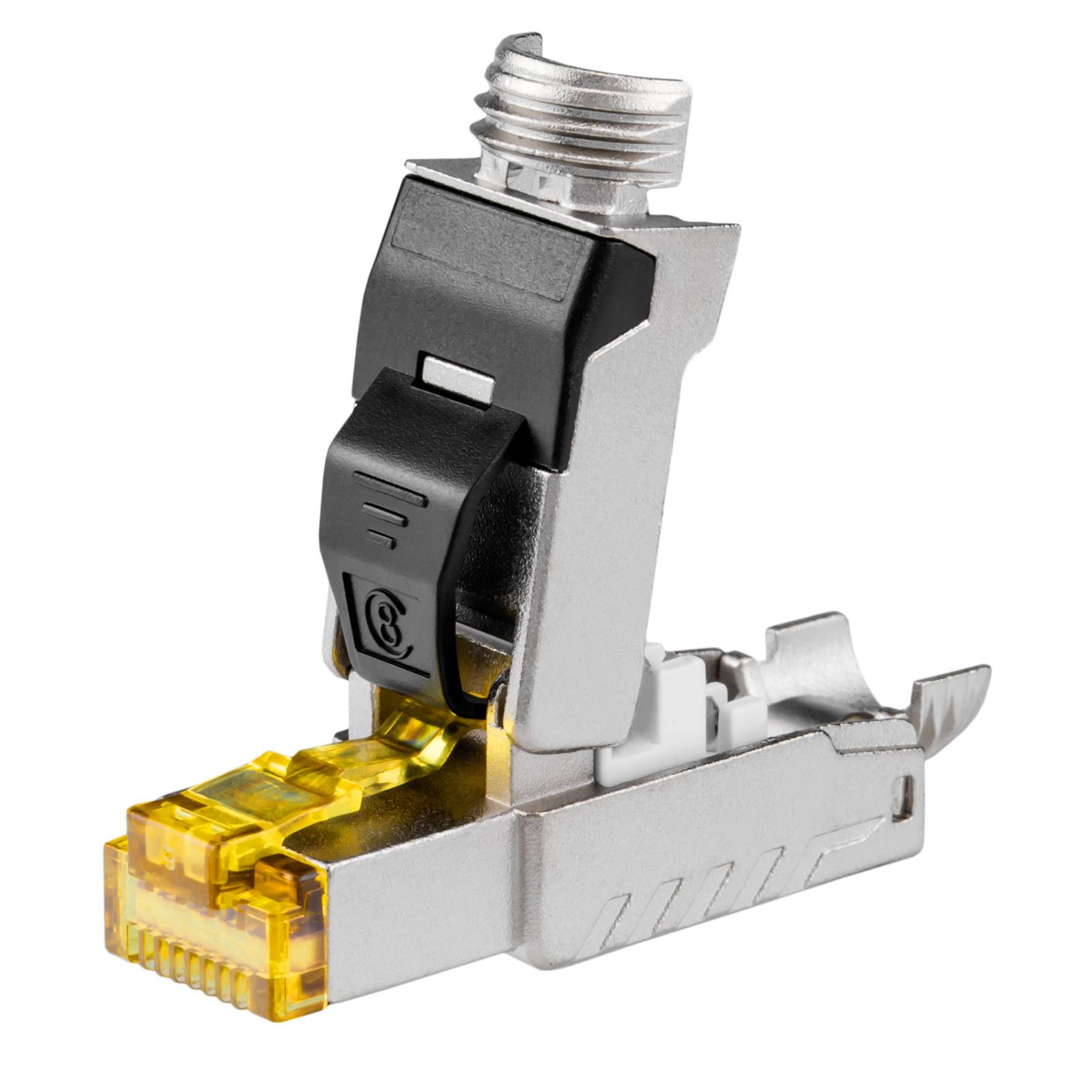 hb-digital Netzwerkstecker CAT 8 Netzwerk Steckverbinder RJ45 Stecker STP LSA Zinklegierung