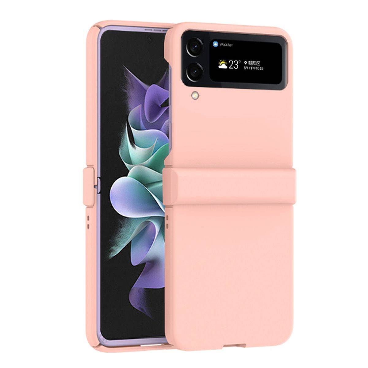 Für Samsung Galaxy Z Flip4 Dreiteiliges Macaron-Set Handyhülle Schutz Cover Handy Tasche Rosa Hülle Etuis Muster