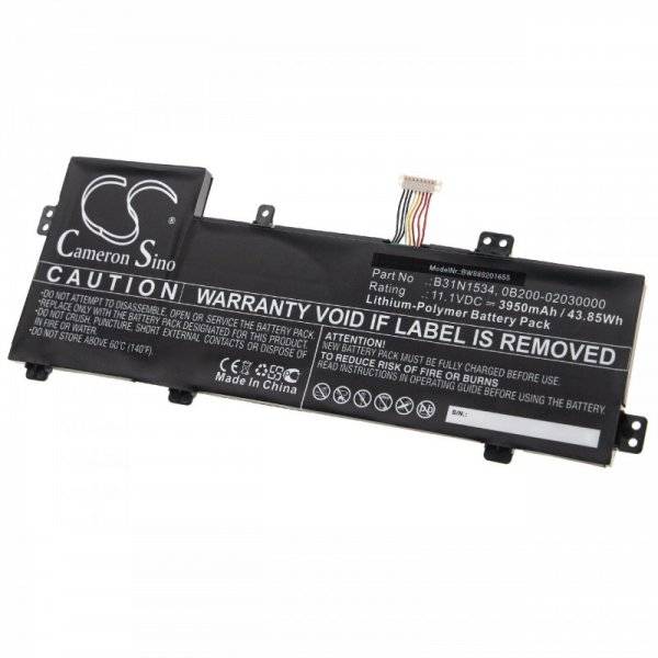 Akku passend für Asus Zenbook UX510UW u.a. wie B31N1534 3950mAh 11,1V Li-Plymer