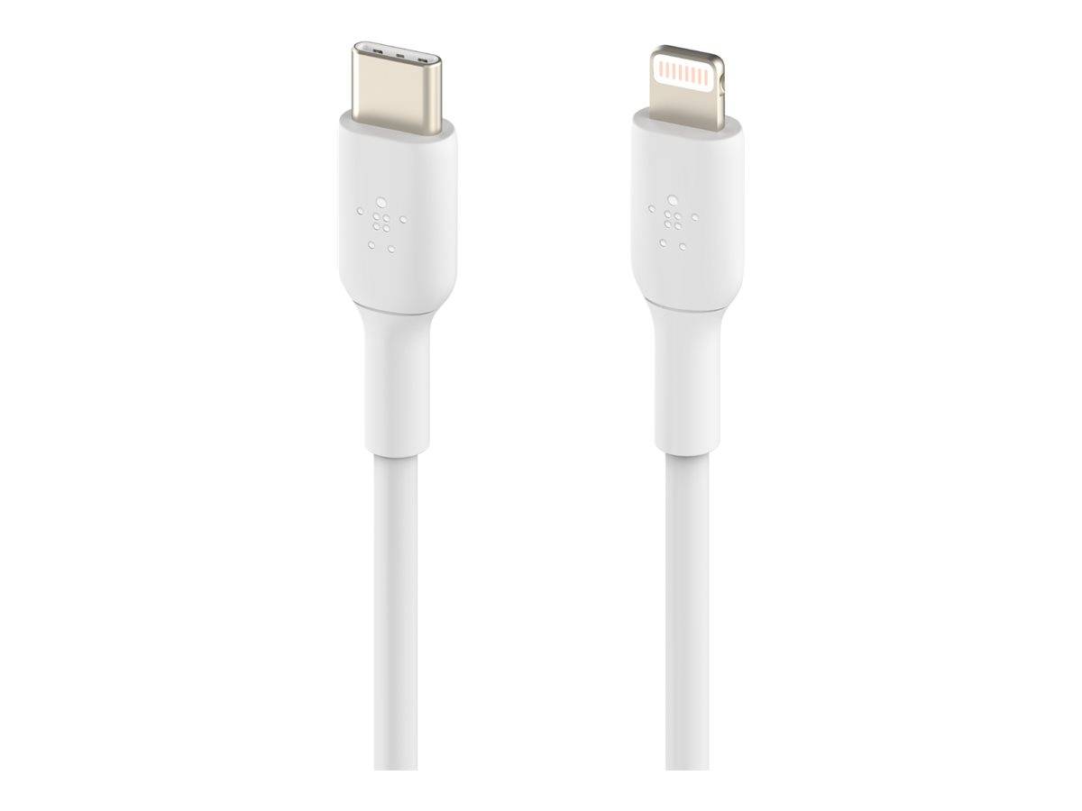 Belkin BOOST CHARGE - Lightning-Kabel - 24 pin USB-C männlich zu Lightning männlich - 2 m - weiß - USB-Stromversorgung (