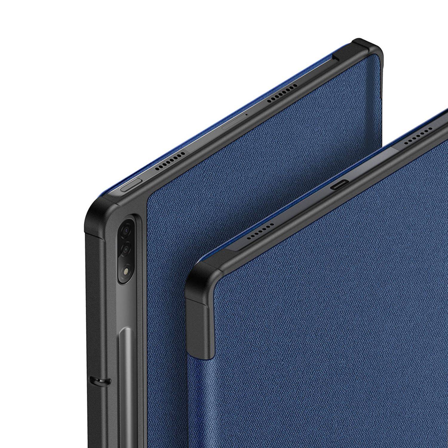 Dux Ducis Hartschale mit Smart Sleep und integrierter Standfunktion Schutz Hülle Tasche Cover für Lenovo Tab M9 Blau