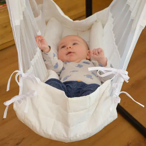 Baby Federwiege mit Gestell - 160cm Hängeschaukel Ständer - Hängematte mit Feder Baby Federwiege mit Gestell - 160cm Hängeschaukel Ständer - Hängematte mit Feder