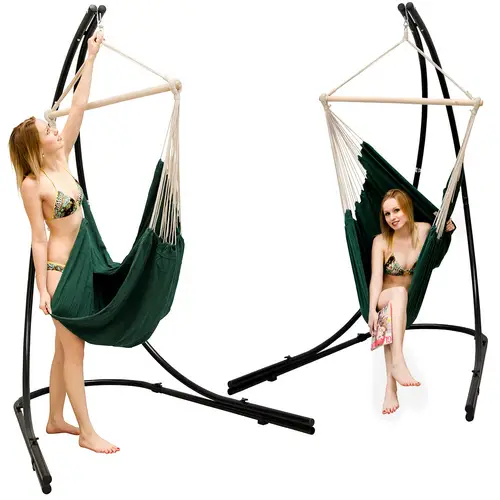 XXL Hängesessel mit Gestell Hängestuhl für 2 Doppel Hängesitz Hängeliege Grün XXL Hängesessel mit Gestell Hängestuhl für 2 Doppel Hängesitz Hängeliege Grün