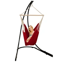 XXL Hängesessel mit Gestell Hängestuhl für 2 Hängeliege Hängesitz Bordeaux Rot XXL Hängesessel mit Gestell Hängestuhl für 2 Hängeliege Hängesitz Bordeaux Rot