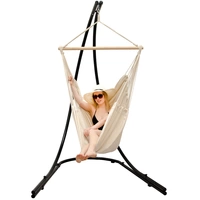 XXL Hängesessel mit Gestell Hängestuhl für 2 Doppel Hängesitz Hängeliege Beige XXL Hängesessel mit Gestell Hängestuhl für 2 Doppel Hängesitz Hängeliege Beige